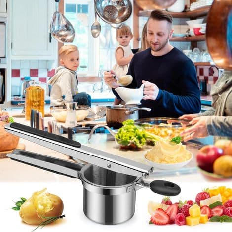 1 manuell potatispress med 3 utbytbara skivor