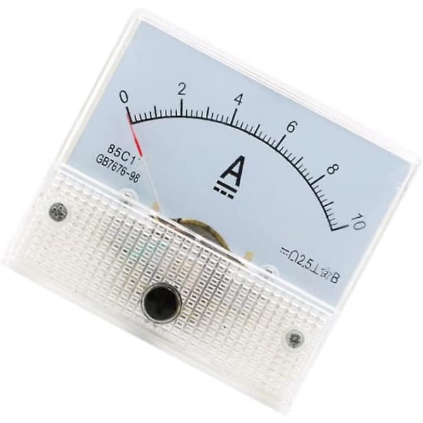 Analog Dc 10a Ström Panelmätare Amperemeter För Kretstest Ampere Tester Mätare Vit hushålls Amperemeter