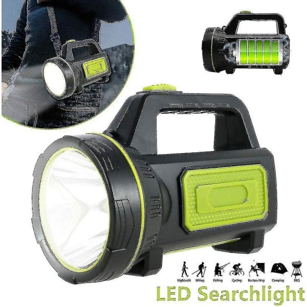 USB Uppladdningsbar Ultra Kraftfull Led Ficklampa 135000 Lumen 6000 Mah Power Vattentät Ficklampa För Nödvandring Camping Jakt (utan S