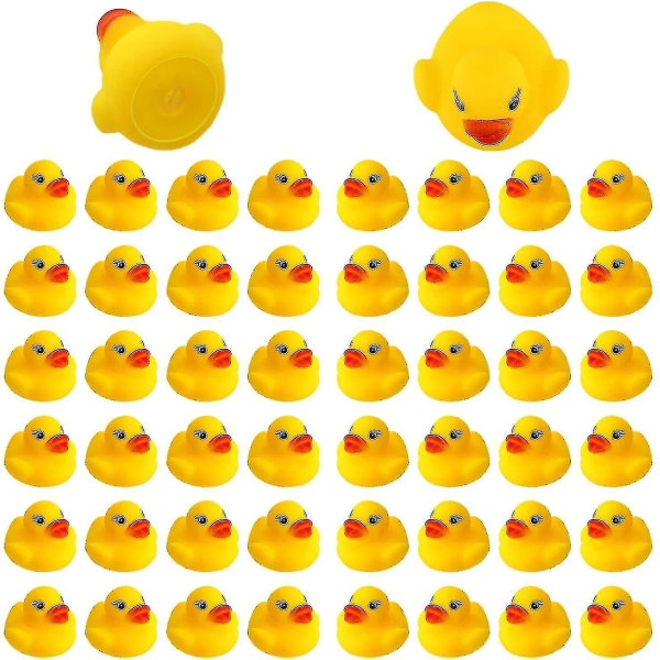 50 stk Gummi Ducky Bath Toy-kompatibel barn