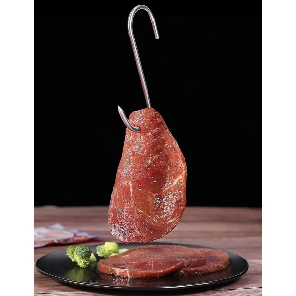 Köttkrokar, 10 st Rostfria Slaktarkrokar 18cm