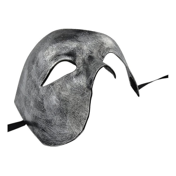 Halloween Karneval Halv Maske Fantom Antik Operaens Fantom Maskebal