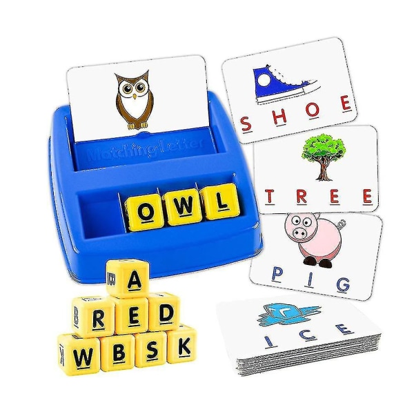 Pedagogiska engelska alfabetet stavningsnummer matchande barn utbildning leksaker