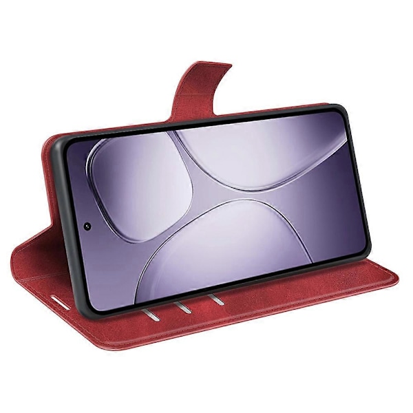 Stativveske for Xiaomi 14T Pro, Anti-Riper Kalveskinnstekstur, Telefondeksel - Gul