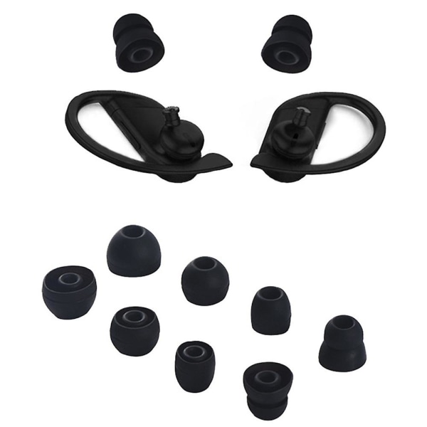4 paria silikonikorvakuulokkeita korvakärjet cover pehmeä cap Beats Powerbeats Pro Black