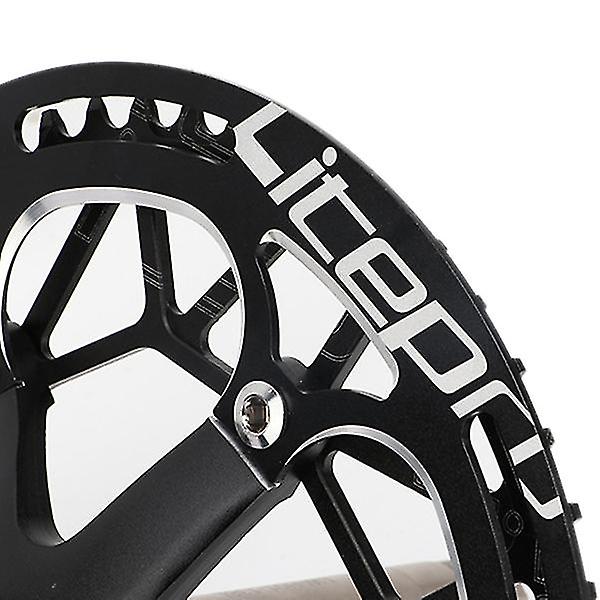 Folding Bike Chain Wheel Guard 52t Sykkel Chainwheel Protector Cnc 130bcd Guard Plate Crankset Chainring Protect Black