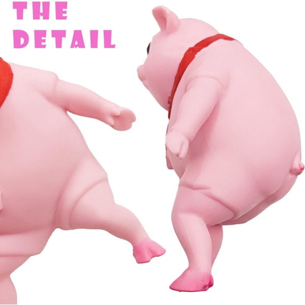 Squishy Pig Stress Squishy Piggie Squeeze Toy Anti-Angst Morsom Pink Pig Leke Rebound Ball Fidget Leke Knead Sand Leke Klemme Stress Lindre