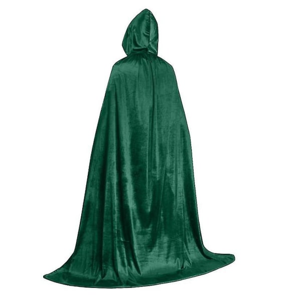 Punainen# hupullinen viitta Unisex aikuisten viitta hupulla Halloween joulusamettinen hupullinen viitta Cosplay-asu naisille miehille Cape length 130cm cloak