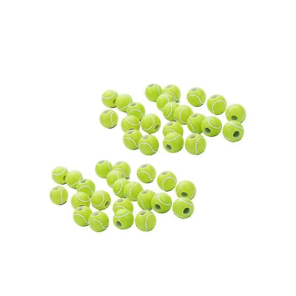 100 st Gör-det-själv tennispärlor Akryl Stort hål Runda pärlor Hantverk Gröna pärlor Smycketillbehör för hemmet Armband Halsbandstillverkning