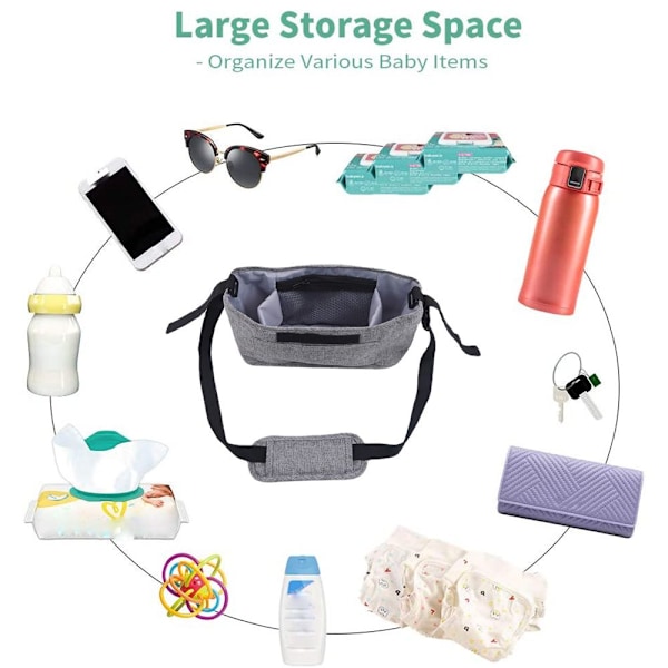 Barnevogns Hængetaske Barnevogn Baby Organizer Mor-Taske Pink