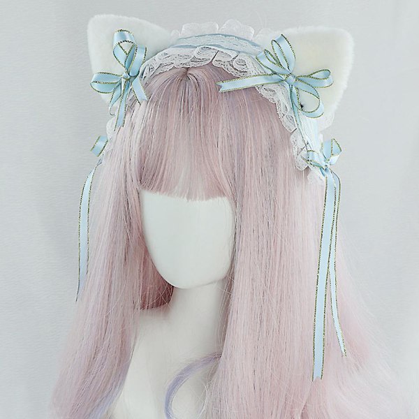 Lolita Cat Ears Hodeplagg Maid Blonder Hår Party Accessories Søte pannebånd Søt hårnål