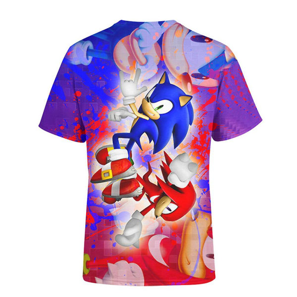 Børn Drenge Sonic 3d Print T-shirts Kortærmede Børn Casual Summer Tees Toppe D 8-9 Years