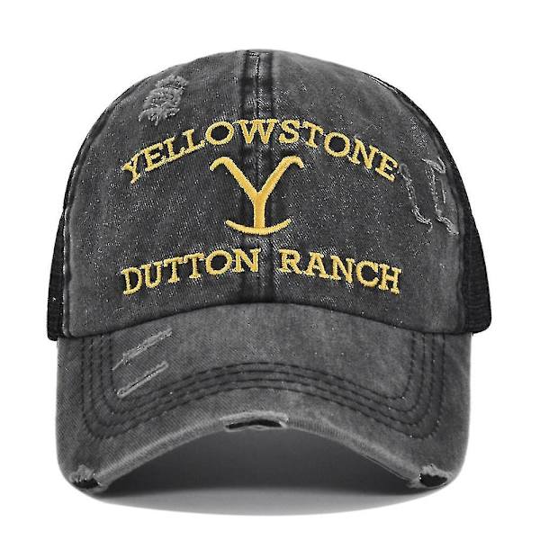 Yellowstone Dutton Ranch Basebollkeps med Justerbar Broderad Keps
