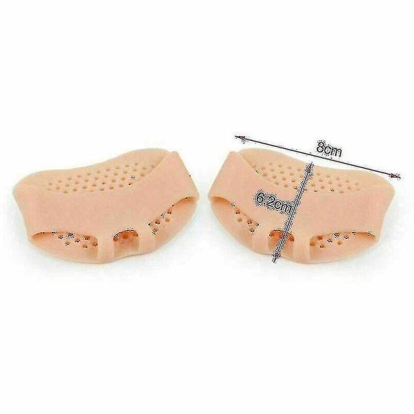 2 X Gel Metatarsal Sore Ball Of Foot Smerteputer Pads Innersåler Cy