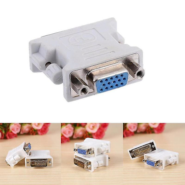 15 Pin Vga Hunn Til 24+1 Pin Dvi-d Hann Adapter Konverter ... Laptop