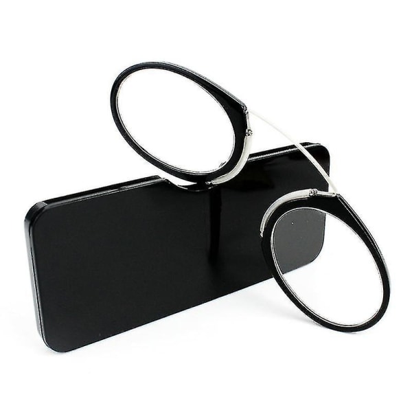 Pince-nez Full Frame Lesebriller Tr90 Portable Nese Menn Kvinner Presbyopic Black -2