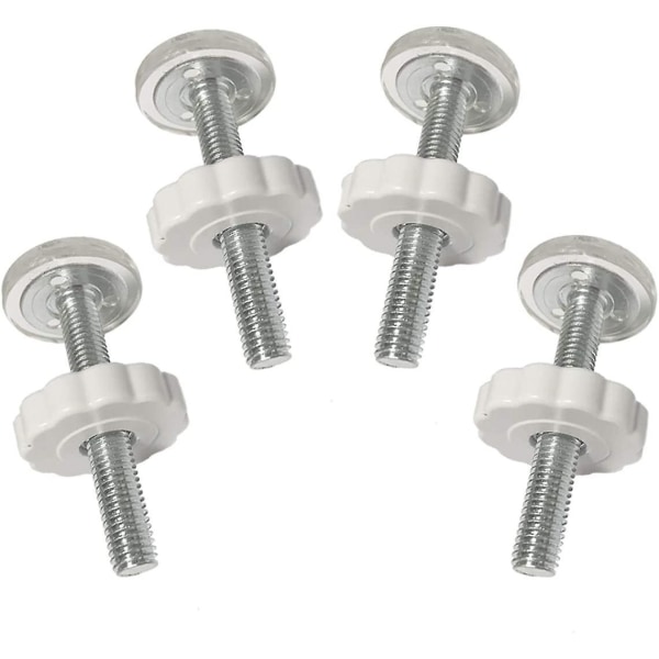 Pcs Baby Pressure Barriers M10 (10mm) Threaded Rods Pass Through Barriers Accessory Screw Bolt Kit For Baby And Pet Safety Barriers (white)