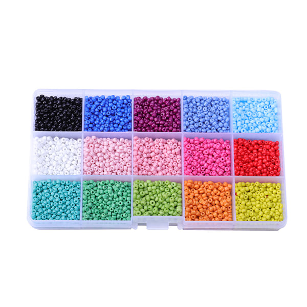 7500 stk Glas små perler 3 mm flerfarvede løse perler Egnet