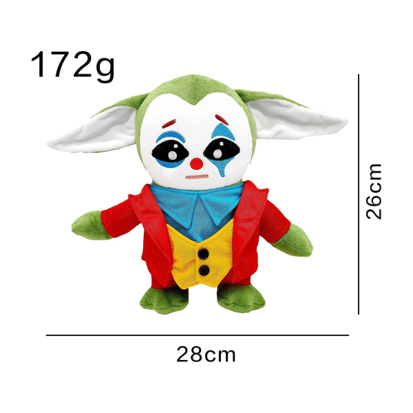 25cm The Joker Plyschleksaker Tecknad Clown Plyschdocka Mjuk kudde Mjukleksak för barn Födelsedagspresenter