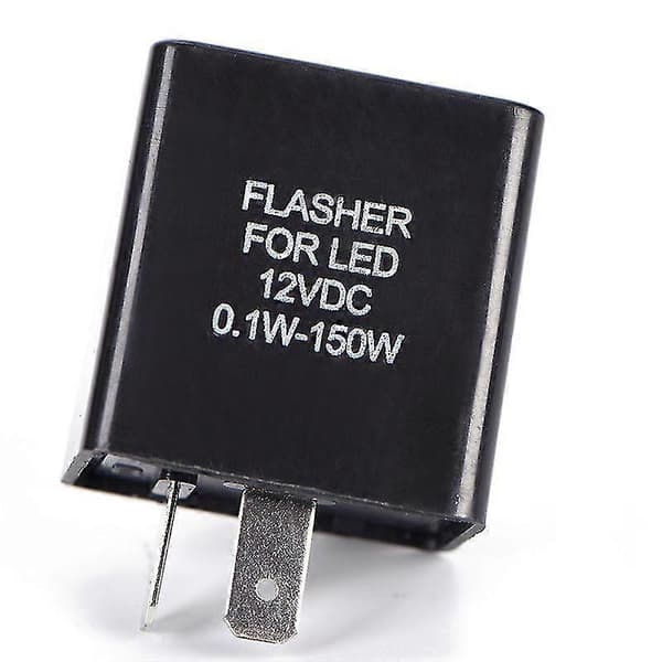 12v 2 Pin Motorcykel Blinklys Justerbart Led Blinkrelæ Blinklysindikator FP
