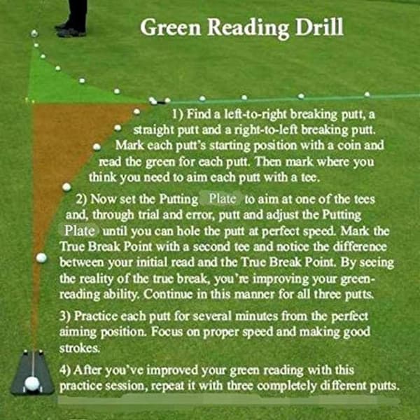 Golf Putting Tutor med gratis blixtlåsfodral, Golftränare/Hjälpmedel för putting