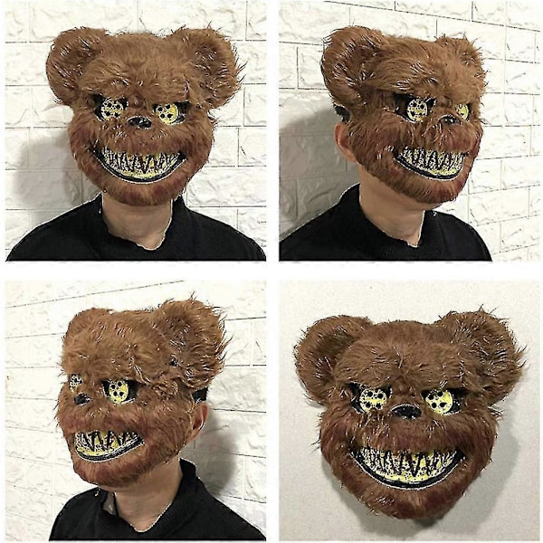 Halloween Kanin Bjørn Skrekkmaske for Cosplay og Karneval Kostymefest