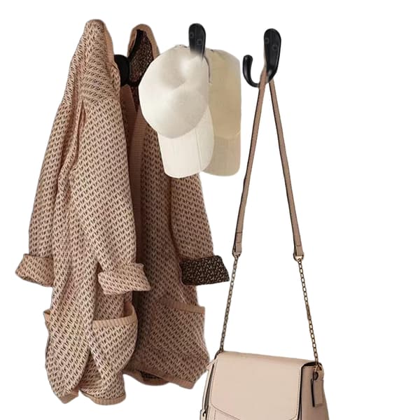 10 sorte enkeltkroge - vægmonterede med skruer