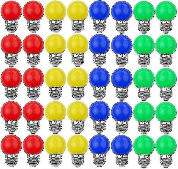40X E27 LED Pærer 240 Lumen Farverig Belysning til Fester og Begivenheder