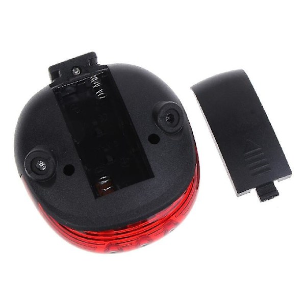 2 Laser + 5-LED Cykel Baglygte Advarselslampe Blinkende Alarmlys