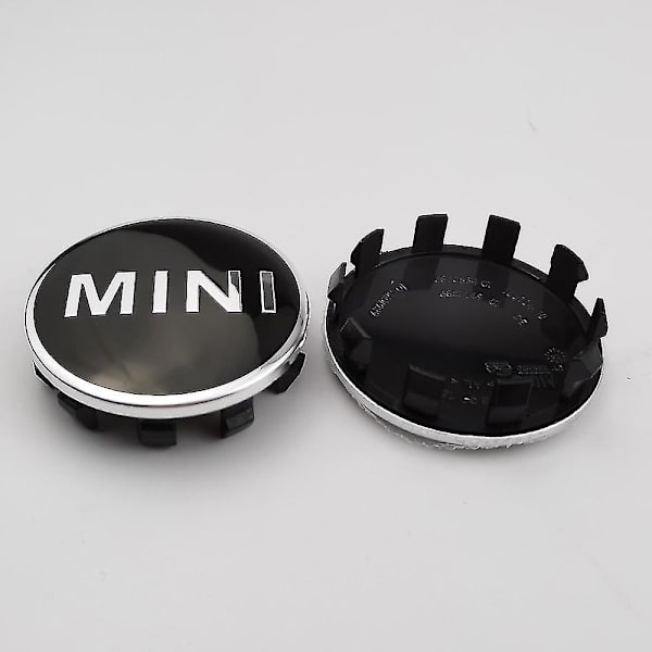 4 stk. 56 mm Sort Rød Auto Hjul Centerkapsel Logo Nav Covers Badge Emblem Tilbehør Til Mini Cooper S Works Jcw Bil Styling, sort