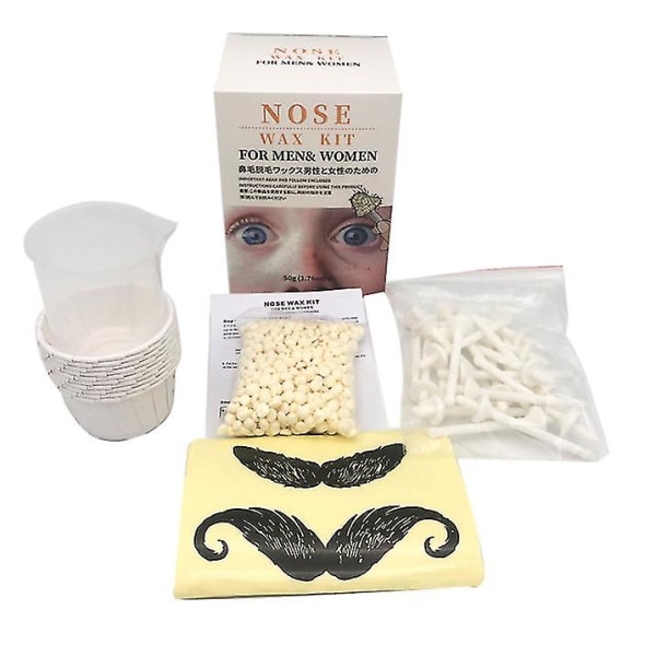 Unisex næseøre hårfjerning voksstiftsæt Smertefri næsevoksstrimlerfjerner