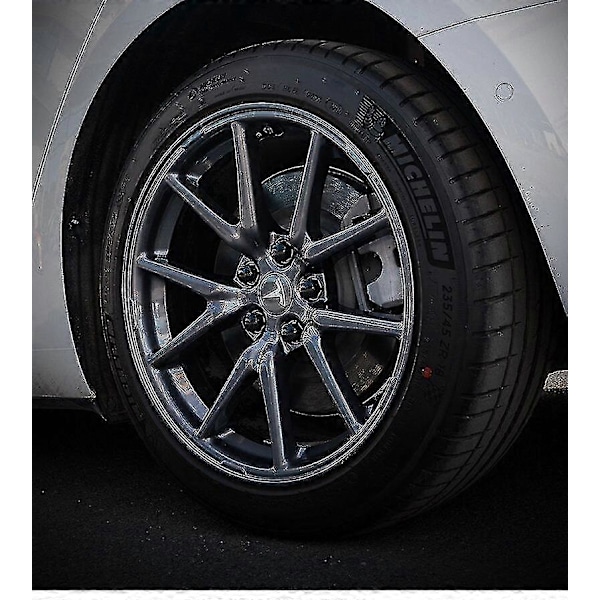 Tesla 3 Y S X Hjulkapselsett Senterkopp Nav Mutterdeksel Rød Grå Med 4 Senterkopper 20 Mutterdeksler Black Red Matte