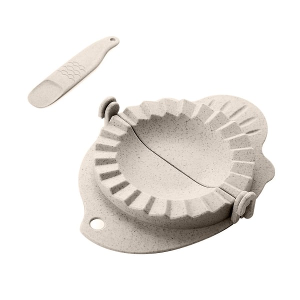 1 set Dumpling Maker Enkel att använda Dumpling Form Set Non-Stick Hemmagjord Dumpling Press för hemmakök Beige