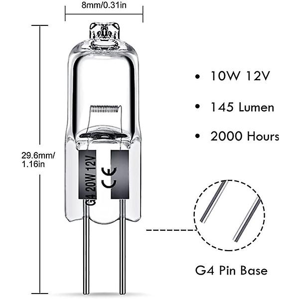 G4 halogenlamper 10W 10pcs