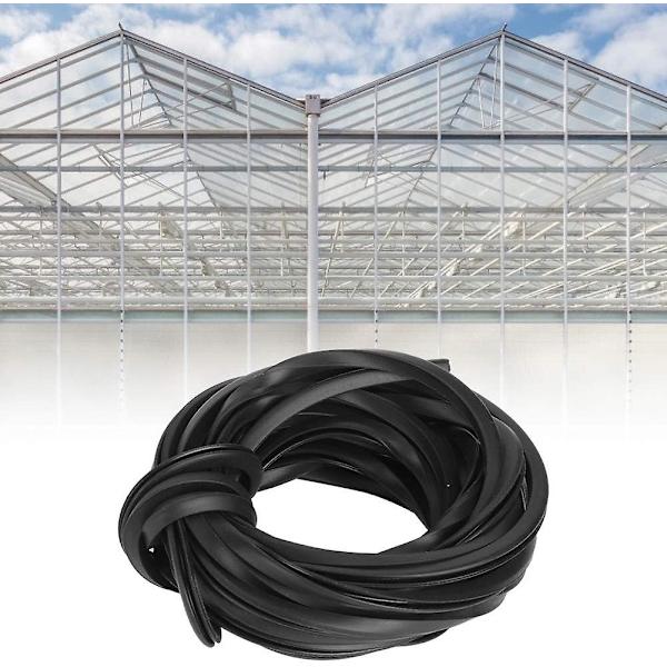Gummistrip Drivhusgummi, Gummiglass Gummi Svart Tilbehør for glassforsegling (10m / 32. 10m / 32.8ft
