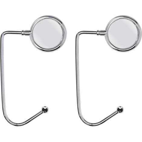 Set med 2 handväskkrokar - Silver - Vikbara krokar - för att hänga handväskor och småsaker