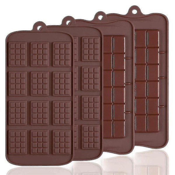 4 stk Sjokoladeform Silikonbakeform For Sjokoladepralin Molda