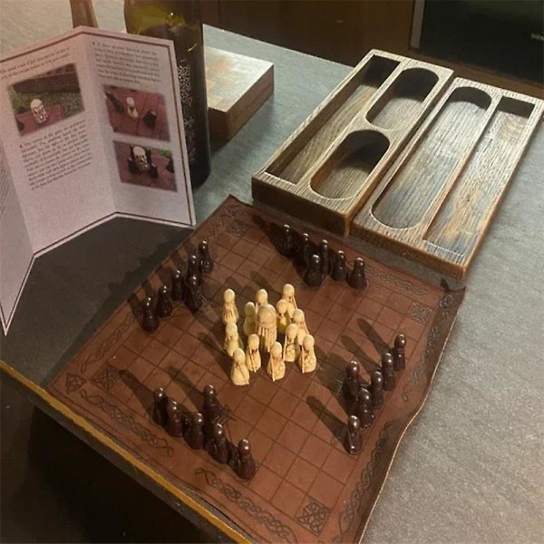 Vikingeskak Kongebord Hnefatafl Resin Håndværk Hjem og interiør dekorative ornamenter