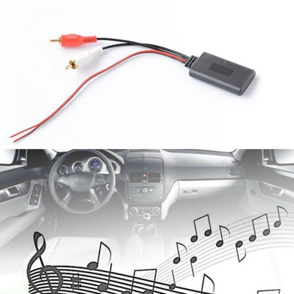 2 stk. Trådløst Bluetooth-modul til bil, musikadapter, RCA Aux-lydkabel, universelt 2RCA-interface Bluet