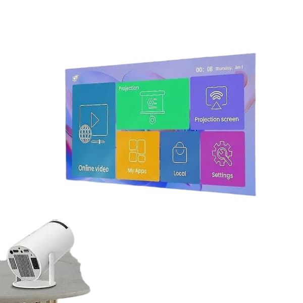 5G 4K Projektor Smart HD LED WiFi Bluetooth HDMI. USB Android Hemmabio - PA