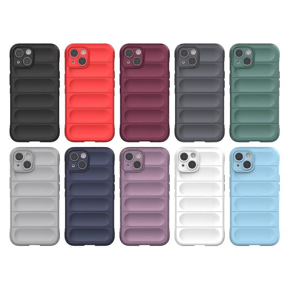 For iPhone 13 Magic Shield TPU + Flanell Telefondeksel Black