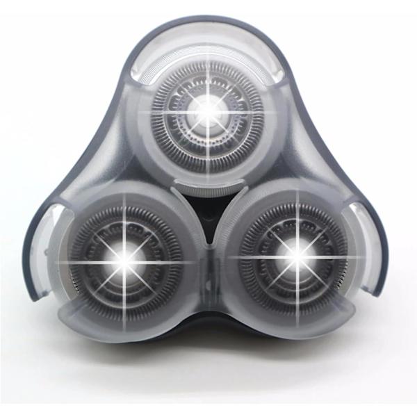 Sh90 Erstatnings Rotary Hoder For Philips Norelco Barbermaskiner Serie 9000, Ny Versjon Av Metallhjulspenne Og Oppgradert Dobbeltlags Presisjonsblader