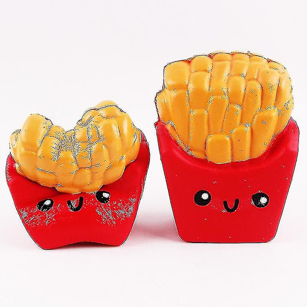 Pommes Frites Leksak Kawaii Matvaror Mjuk Klämma Pojkflicka Leksak Som Köksfest Favorit Present Stressavlastning Barnleksaker Banmo
