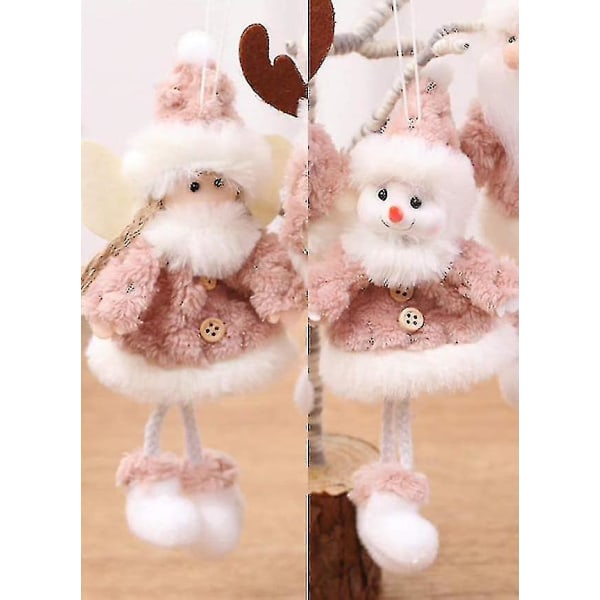 2 stk juledekoration engel dukke vedhæng træ hængende ornamenter