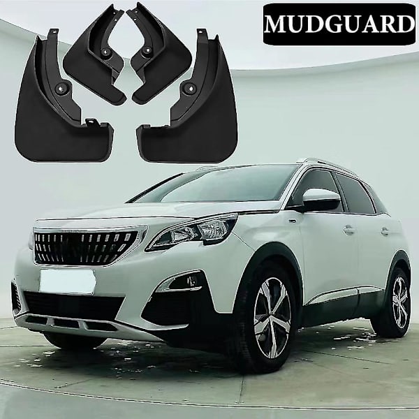 Auton Muotoiluläpät Peugeot 3008 Mk2 Gt 2017 2018 2019 2020 2021 Mudflaps Mudguards Roiskesuojat Lokasuoja 4kpl Etu Taka
