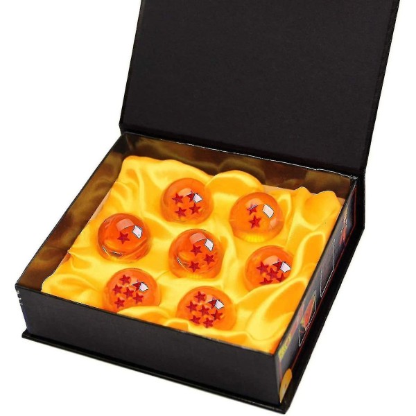 Dragon Balls komplett set i presentförpackning med alla 7 glaskulor