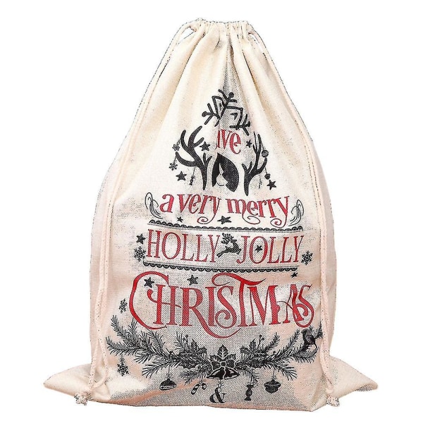 Snøreposer med trykt gavepose Adventskalenderposer til smykker Håndverk Bryllupsfest Dusj Bursdag jul
