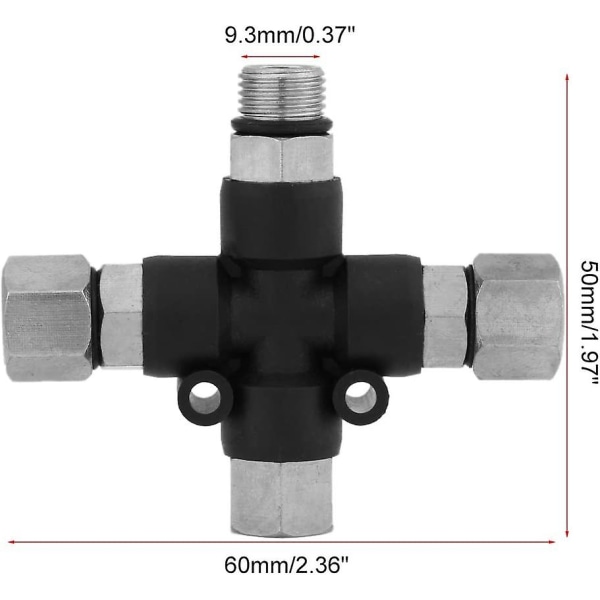 Airbrush kompressor - 1/8" Bsp 3-vägs splitter slangadapter