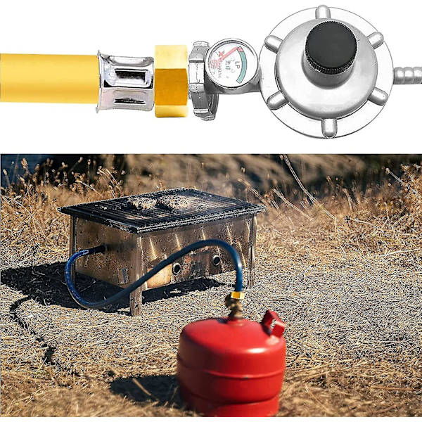 Gas Adapter Kobber Gas Slange Adapter Gasflaske Tilslutningsadapter Gas Adapter 1/2 Til 1/4, 3/4 Tilslutningsfitting Til Gasblus, Campingblus, Sto
