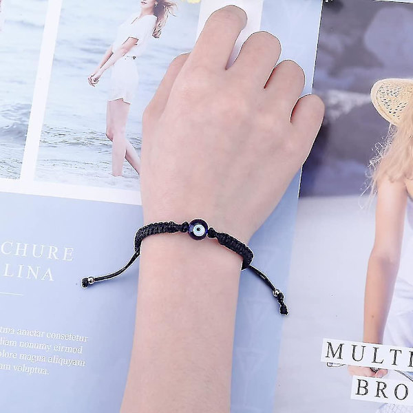 Summer Love Håndlaget Svart Rød Snøre Onde Øye Armbånd Pakke Sett Amulett Smykker Nazar For Familie Par Bestevenn Kvinner Menn